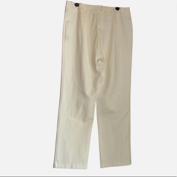 NWOT J. McLaughlin Deanne Split-Front Hem Knit Straight-Leg Cropped Pants SZ 8 - Picture 3 of 7